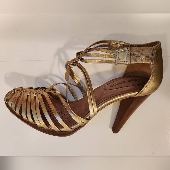 Corso Como  Golden Heels Sandals  Size 7 - Picture 3 of 11
